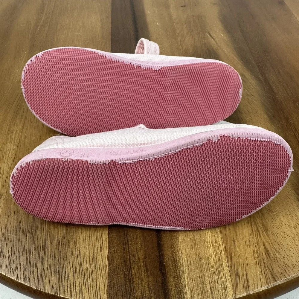 New Little Kids Cienta Pink Canvas Comfort Casual Mary Jane Shoes Size 7.5 C NWT